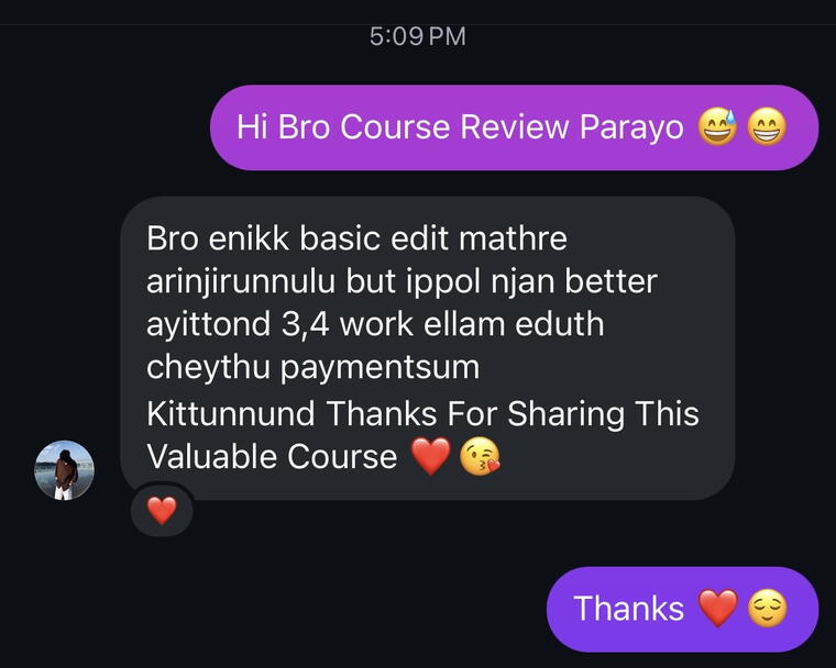 Real student review screenshot